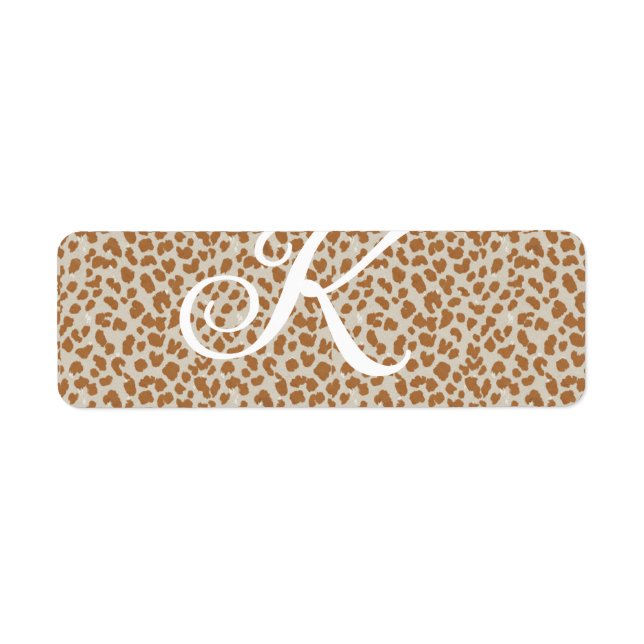Monogram panther skin light brown pattern name let (Front)