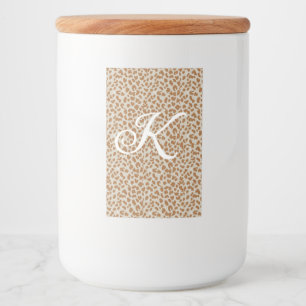 Monogram panther skin light brown pattern name let food label