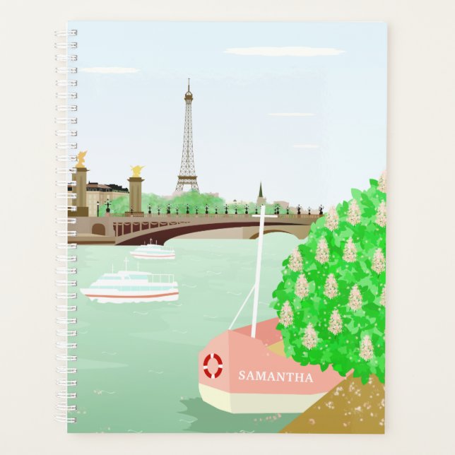 Monogram Paris Eiffel Tower Spring Boat Planner (Front)