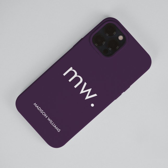 Monogram Pastel Elegant Feminine Minimalist Case-M Case-Mate iPhone Case (Creator Uploaded)