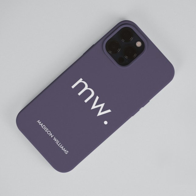 Monogram Pastel Elegant Feminine Minimalist Case-M Case-Mate iPhone Case (Creator Uploaded)