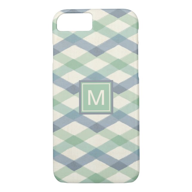 Monogram | Pastel Geometric Pattern Case-Mate iPhone Case (Back)
