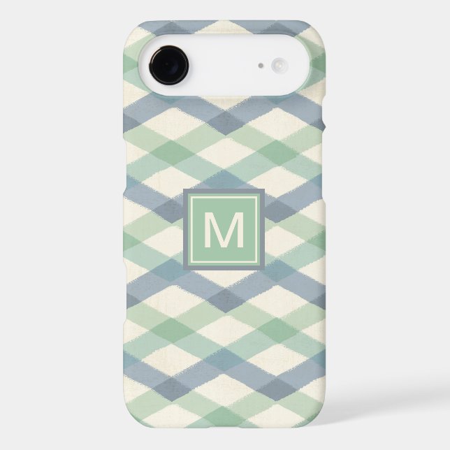 Monogram | Pastel Geometric Pattern Case-Mate iPhone Case (Back)