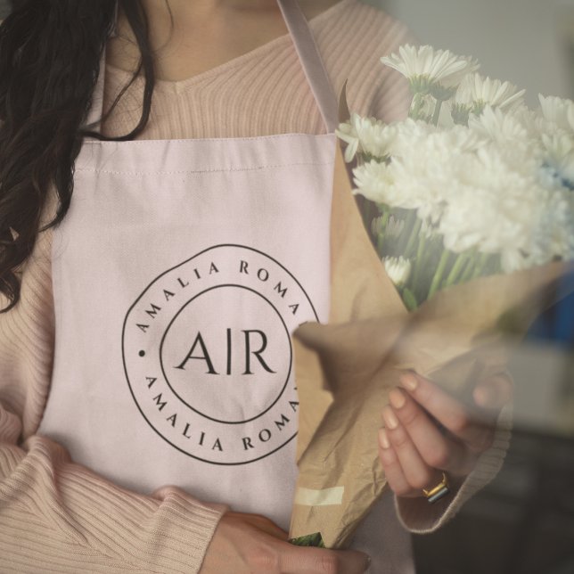 Monogram Pastel Pink Personalised Apron (Creator Uploaded)