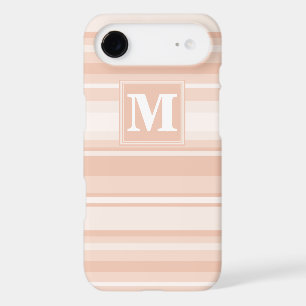 Monogram peach stripes