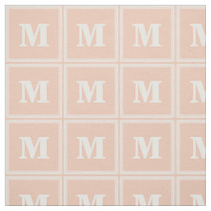 Monogram peach stripes fabric