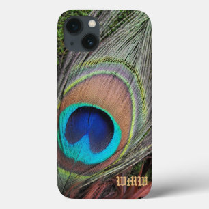Monogram Peacock Feather Blackberry Bold Case