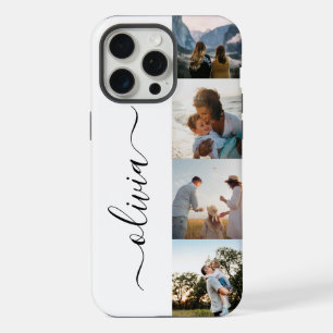 Monogram Personalised 4 Photo Collage iPhone 15 Pro Max Case