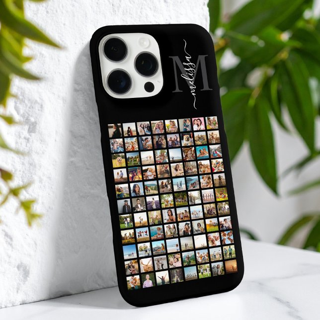 Monogram Personalised 88 Photo Collage Case-Mate iPhone Case (Creator Uploaded)