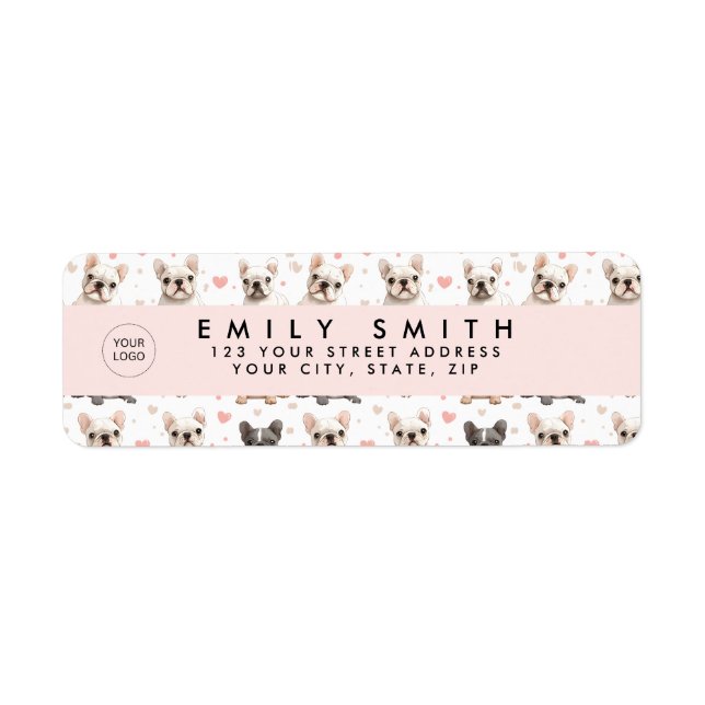 Monogram Personalised Adorable French Bulldog (Front)