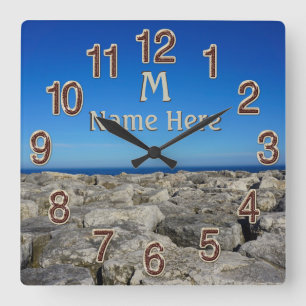 Monogram Personalised Lake House Wall Decor Clocks