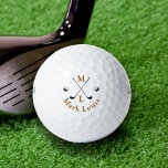 Monogram . personalised logo golf balls<br><div class="desc">Golf is a club and ball sport in which players use various clubs to hit balls into a series of holes on a course in as few strokes as possible. This is a stylish and monogrammed design to identify and differ your balls... for those of you who are addicted to...</div>