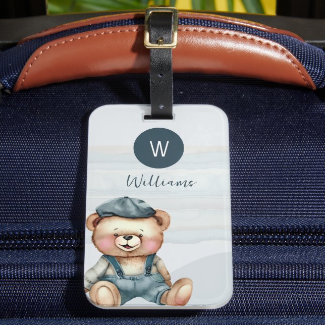 Monogram Personalised Luggage Tag (Front Insitu 2)