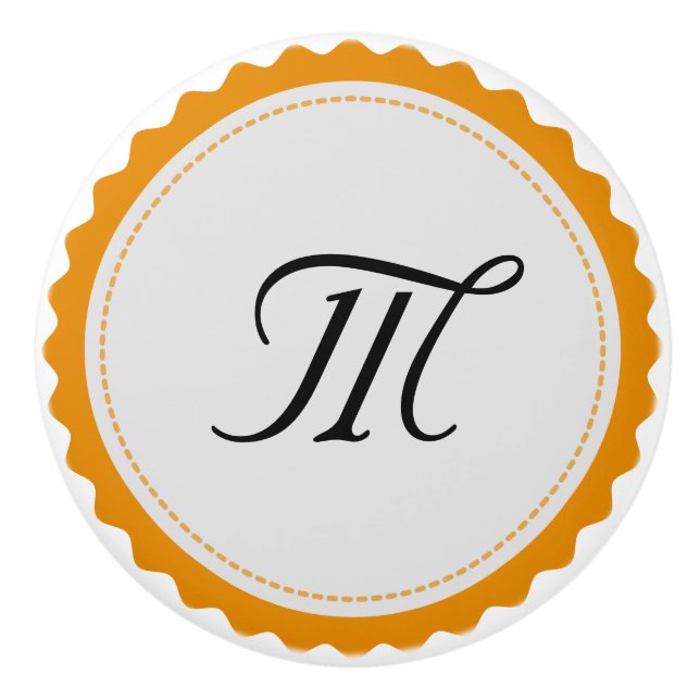 Monogram Personalised Modern #5 Ceramic Knob (Front)