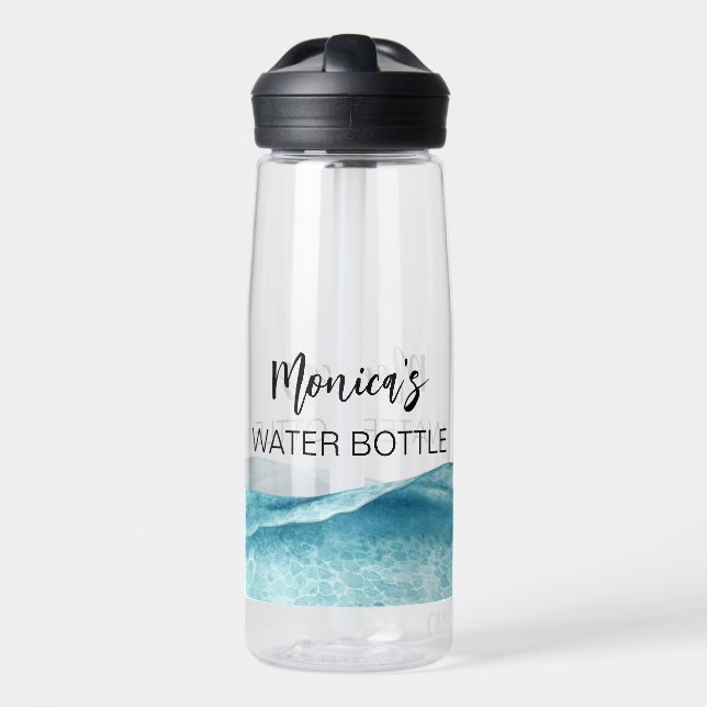Monogram Personalised Name Gift Water Bottle (Front)