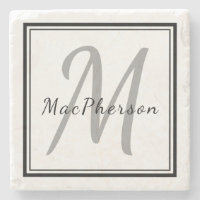Monogram Personalised Name Marble