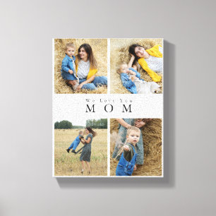 Monogram Personalised Photo Collage Mother Family  Canvas Print