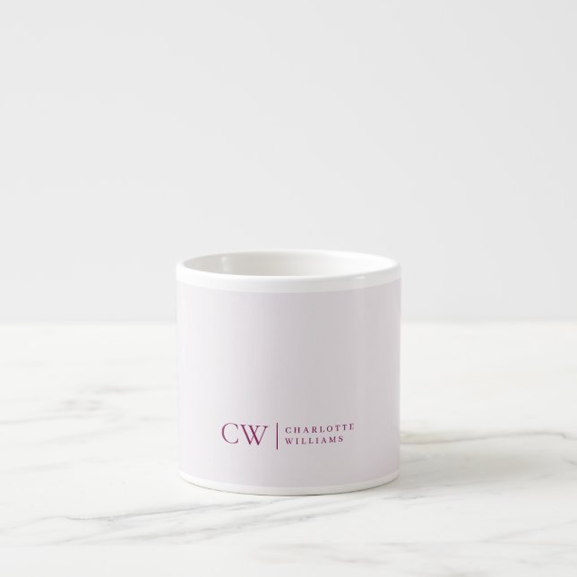Monogram Personalised Pink Initial Espresso Mug (Front)