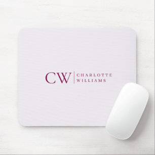 Monogram Personalised Pink Initial Mouse Pad