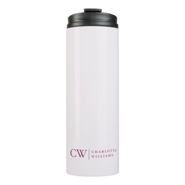 Monogram Personalised Pink Initial & Name Tumbler (Front)