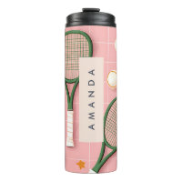 Monogram Personalised Retro Tennis Racket Pattern