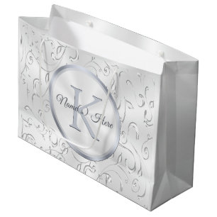 Monogram, Personalised Wedding Gift Bags, 4 Sizes Large Gift Bag