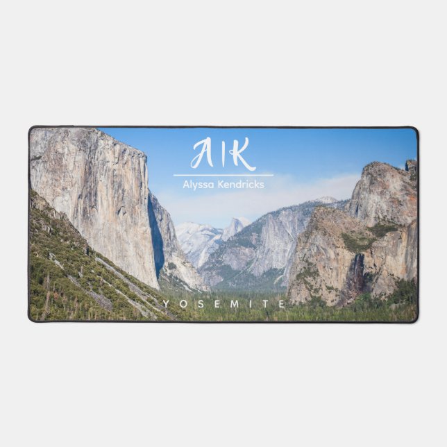 Monogram Personalised Yosemite Desk Mat (Front)