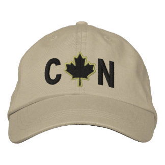 Monogram Personalize Maple Leaf Embroidery Embroidered Hat