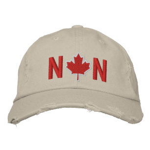 Monogram Personalize Maple Leaf Embroidery Embroidered Hat