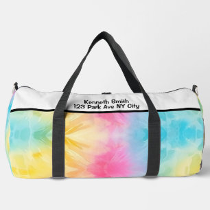 Monogram Personalize Rainbow Tie Dye Girl Gear bag