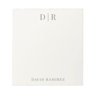 Monogram Personalized Add your own Name Minimal Notepad