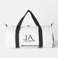 Monogram personalized groomsman best man name date