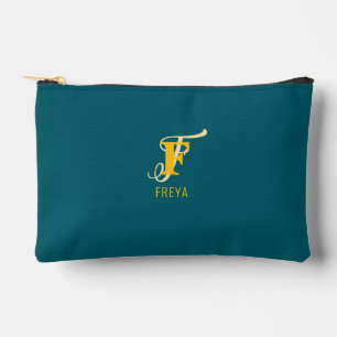 Monogram personalized initial name accessory pouch