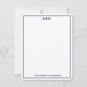 MONOGRAM PERSONALIZED PREPPY STATIONARY THANK YOU CARD