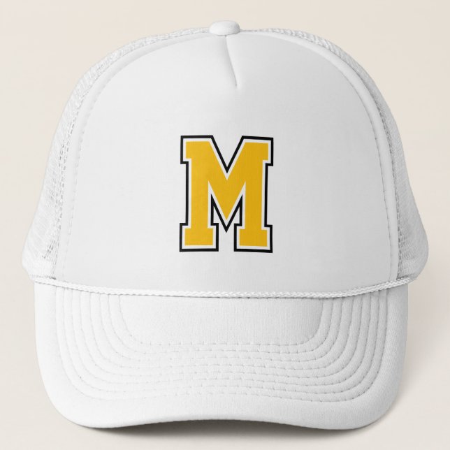 Monogram Personalized Varsity  Trucker Hat (Front)