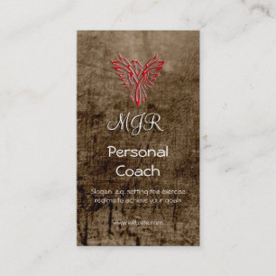 Monogram, Phoenix Personal Trainer, leather-effect Business Card