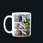 Monogram Photo Collage Couple Gifts Personalised Coffee Mug<br><div class="desc">Monogram Photo Collage Couple Gifts Personalised</div>