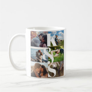Monogram Photo Collage Couple Gifts Personalised Coffee Mug