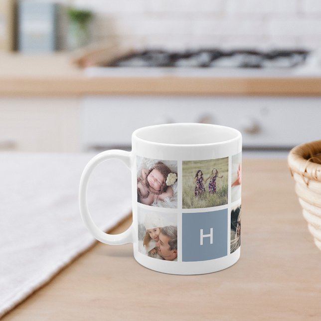 Monogram Photo Collage Mug | Slate (Creator Uploaded)
