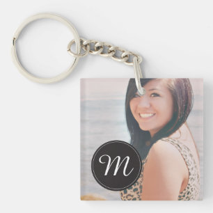Monogram & Photo Grad Keychain