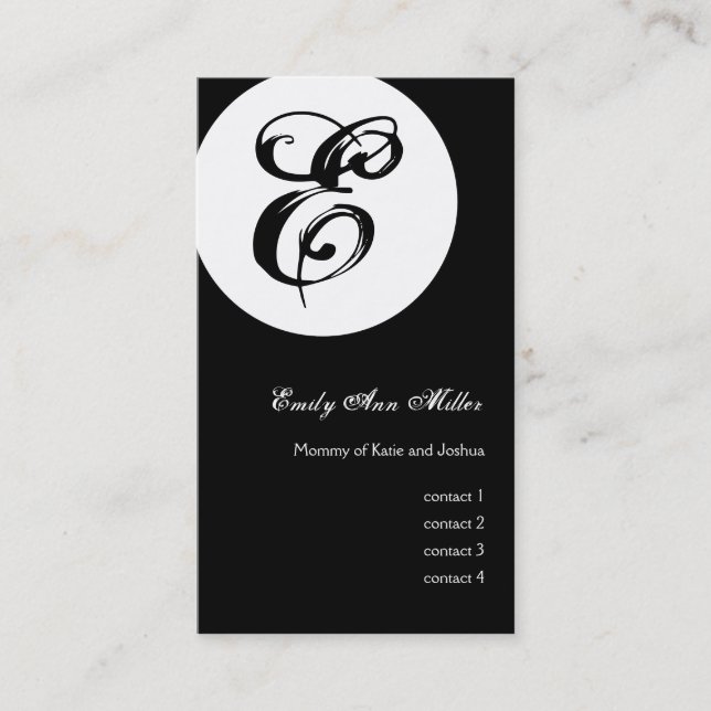 Monogram Photo Mummy Card (Front)