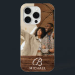Monogram Photo Wood Grain Timber Personalised Name iPhone 15 Pro Case<br><div class="desc">Monogram Photo Wood Grain Timber Personalised Name iPhone 15 Pro Cases features your favourite photo with your personalised name and monogram on a wooden accent. Personalise by editing the text in the text boxes provided. Designed by ©Evco Studio www.zazzle.com/store/evcostudio</div>