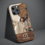 Monogram Photo Wood Grain Timber Personalised Name Case-Mate iPhone Case<br><div class="desc">Monogram Photo Wood Grain Timber Personalised Name iPhone Cases features your favourite photo with your personalised name and monogram on a wooden accent. Personalise by editing the text in the text boxes provided. Designed by ©Evco Studio www.zazzle.com/store/evcostudio</div>