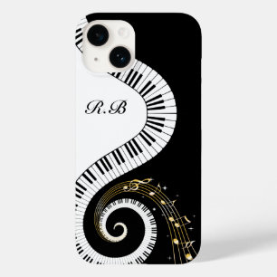 Monogram Piano Keys and  Musical Notes Galaxy 3 Case-Mate iPhone 14 Case
