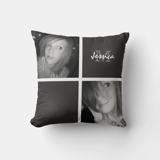 Monogram: Picture Throw Pillow (Front)