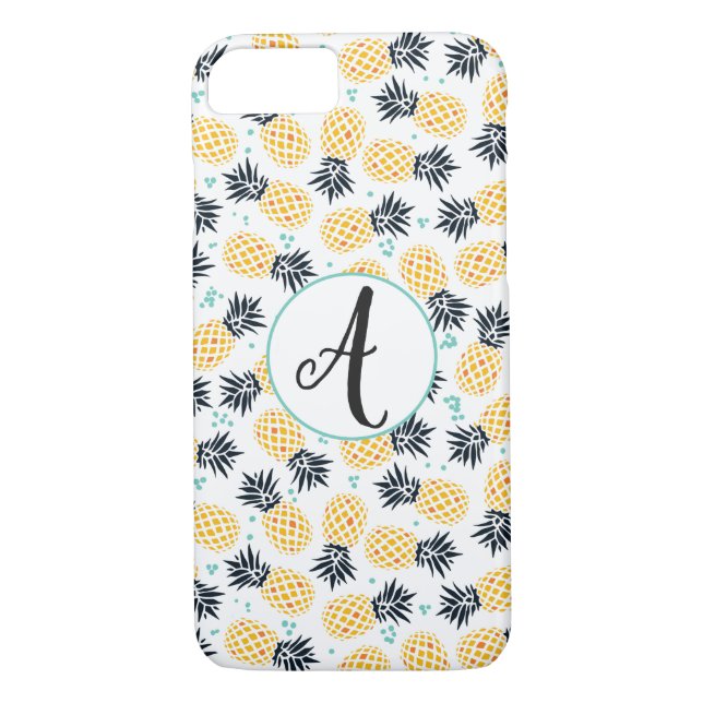 Monogram Pineapple Pattern Phone Case (Back)