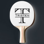 Monogram Ping Pong Paddle<br><div class="desc">This design was created through digital art. It may be personalised by clicking the customise button and changing the colour, adding a name, initials or your favourite words. Contact me at colorflowcreations@gmail.com if you with to have this design on another product. See more of my creations or follow me at...</div>