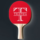 Monogram Ping Pong Paddle<br><div class="desc">This design may be personalised in the area provided by changing the photo and/or text. Or it can be customised by clicking Personalise this Template and then choosing the click to customise further option and delete or change the colour of the background, add text, change the text colour or style,...</div>