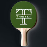 Monogram Ping Pong Paddle<br><div class="desc">This design may be personalised in the area provided by changing the photo and/or text. Or it can be customised by clicking Personalise this Template and then choosing the click to customise further option and delete or change the colour of the background, add text, change the text colour or style,...</div>