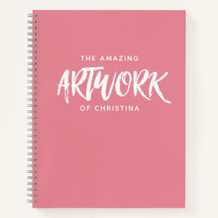 Monogram Pink Artist Sketchbook Notebook